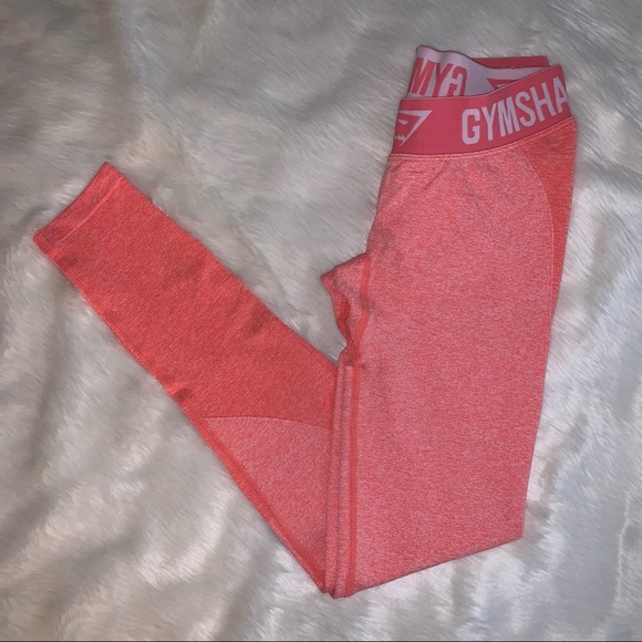 NWT {GYMSHARK} Flex Seamless Leggings, Peach Coral - Picture 8 of 15